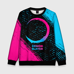 Детский свитшот Demon Slayer - neon gradient