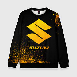 Свитшот детский Suzuki - gold gradient, цвет: 3D-черный