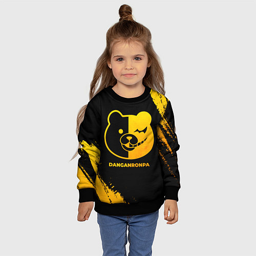 Детский свитшот Danganronpa - gold gradient / 3D-Черный – фото 4