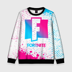 Свитшот детский Fortnite neon gradient style, цвет: 3D-черный