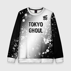 Детский свитшот Tokyo Ghoul glitch на светлом фоне: символ сверху