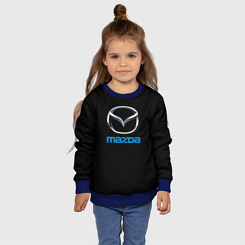 Детский свитшот Mazda sportcar / 3D-Синий – фото 4