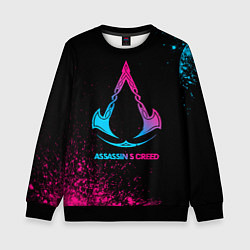 Детский свитшот Assassins Creed - neon gradient