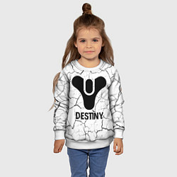 Свитшот детский Destiny glitch на светлом фоне, цвет: 3D-белый — фото 2