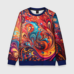 Свитшот детский Новая гжель, цвет: 3D-синий