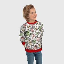 Свитшот детский Осень - бежевый, цвет: 3D-красный — фото 2