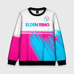 Детский свитшот Elden Ring neon gradient style: символ сверху