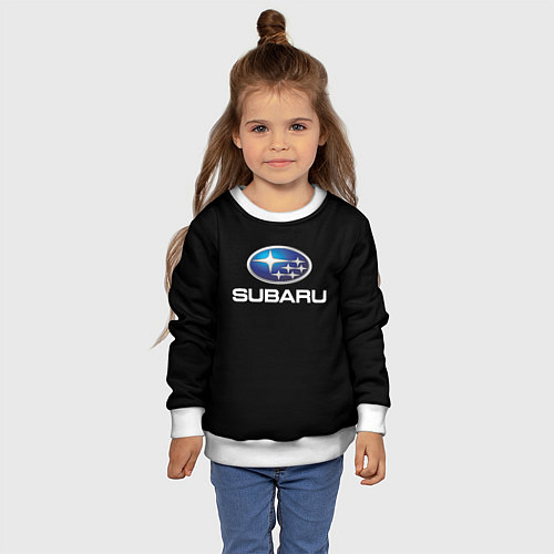 Детский свитшот Subaru sport auto car / 3D-Белый – фото 4