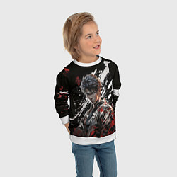 Свитшот детский Воин в кимоно, цвет: 3D-белый — фото 2