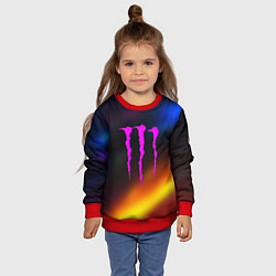 Свитшот детский Monster energy gradient color, цвет: 3D-красный — фото 2