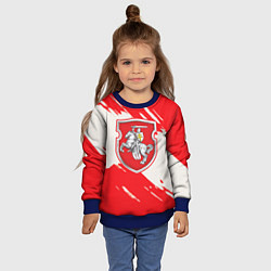 Свитшот детский Belarus герб краски, цвет: 3D-синий — фото 2