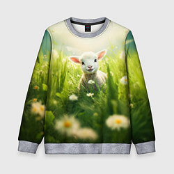 Детский свитшот Овечка в траве