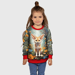 Свитшот детский Милый фенек, цвет: 3D-красный — фото 2