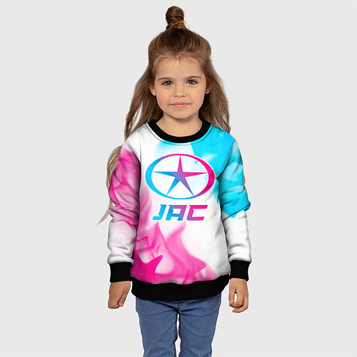 Детский свитшот JAC neon gradient style / 3D-Черный – фото 4