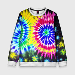 Детский свитшот Colorful floral composition - tie-dye