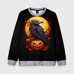 Детский свитшот Halloween - ворон и тыква