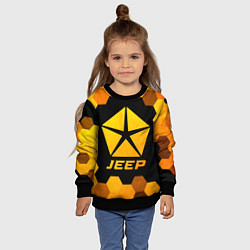 Свитшот детский Jeep - gold gradient, цвет: 3D-черный — фото 2