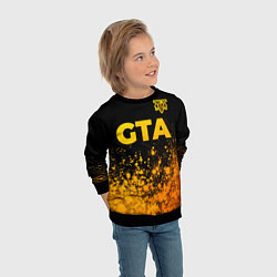 Свитшот детский GTA - gold gradient посередине, цвет: 3D-черный — фото 2