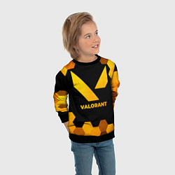 Свитшот детский Valorant - gold gradient, цвет: 3D-черный — фото 2