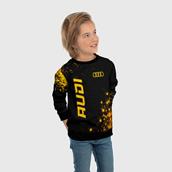 Свитшот детский Audi - gold gradient вертикально, цвет: 3D-черный — фото 2