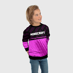 Свитшот детский Minecraft pro gaming посередине, цвет: 3D-черный — фото 2