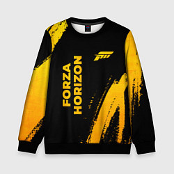 Свитшот детский Forza Horizon - gold gradient вертикально, цвет: 3D-черный