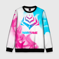 Детский свитшот Warframe neon gradient style