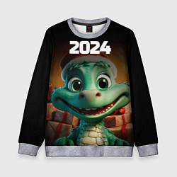 Детский свитшот 2024 год зеленого дракона