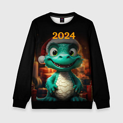 Детский свитшот Зеленый дракон 2024