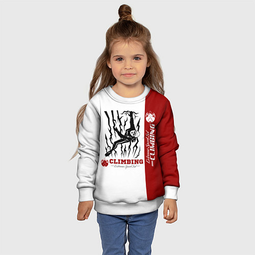 Детский свитшот Альпинист скалолаз / 3D-Белый – фото 4