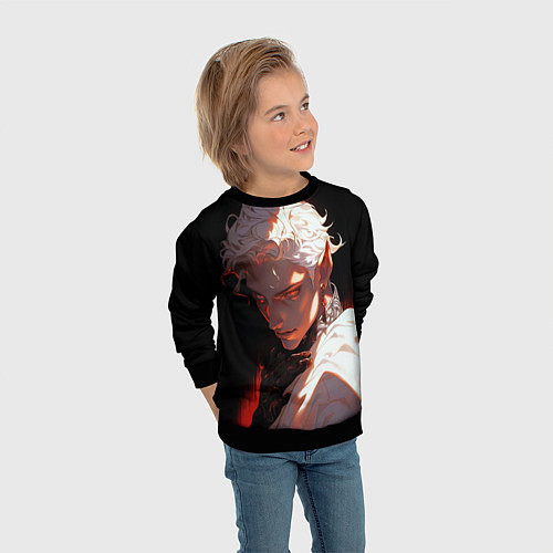 Детский свитшот Астарион из балдурс гейт 3 / 3D-Черный – фото 3