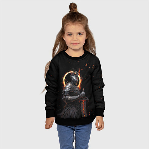 Детский свитшот Пустой рыцарь / 3D-Черный – фото 4