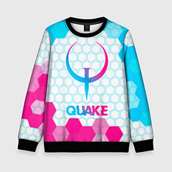 Свитшот детский Quake neon gradient style, цвет: 3D-черный