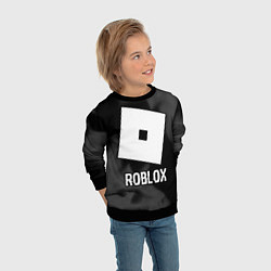 Свитшот детский Roblox glitch на темном фоне, цвет: 3D-черный — фото 2
