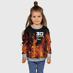 Свитшот детский Thirty Seconds to Mars fire, цвет: 3D-меланж — фото 2