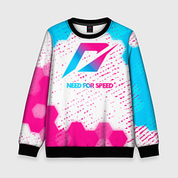 Детский свитшот Need for Speed neon gradient style