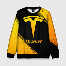 Детский свитшот Tesla - gold gradient