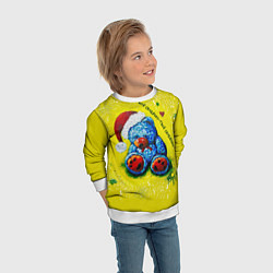 Свитшот детский Мишка: моё сердечко - твоё сердечко, цвет: 3D-белый — фото 2