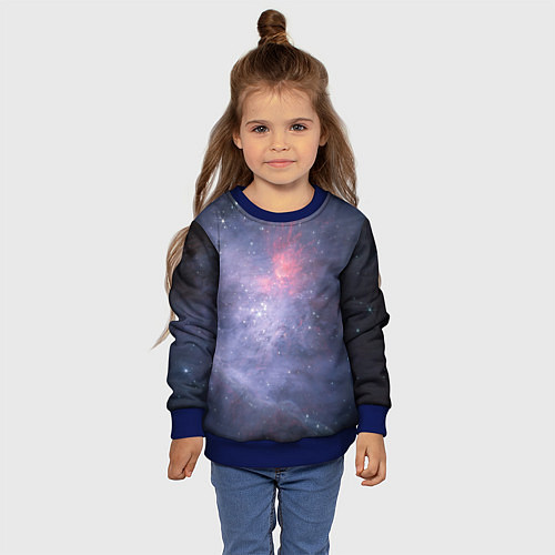 Детский свитшот Космические брызги / 3D-Синий – фото 4
