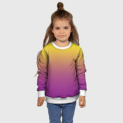Свитшот детский Желто-фиолетовый градиент, цвет: 3D-белый — фото 2
