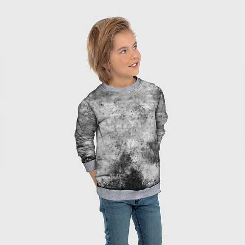 Детский свитшот Абстракция - gray mood / 3D-Меланж – фото 3