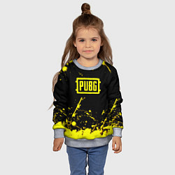 Свитшот детский PUBG online yellow, цвет: 3D-меланж — фото 2