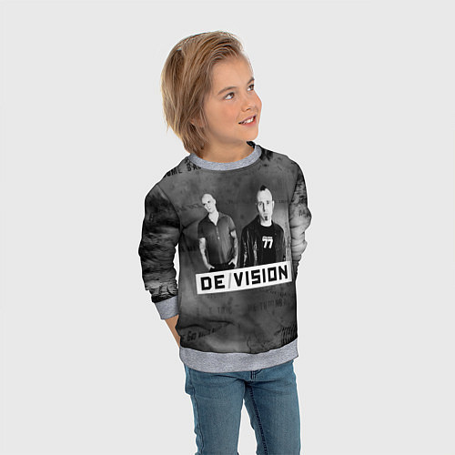 Детский свитшот Devision - a band from germany / 3D-Меланж – фото 3