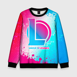 Детский свитшот League of Legends neon gradient style