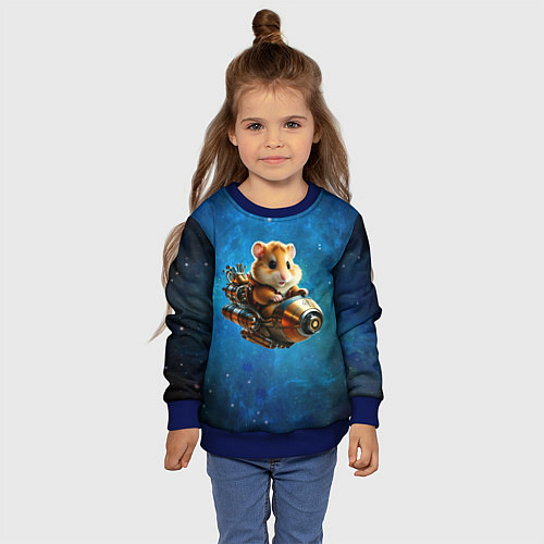 Детский свитшот Хомялёт / 3D-Синий – фото 4
