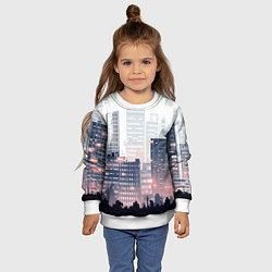 Свитшот детский Безмятежный город, цвет: 3D-белый — фото 2