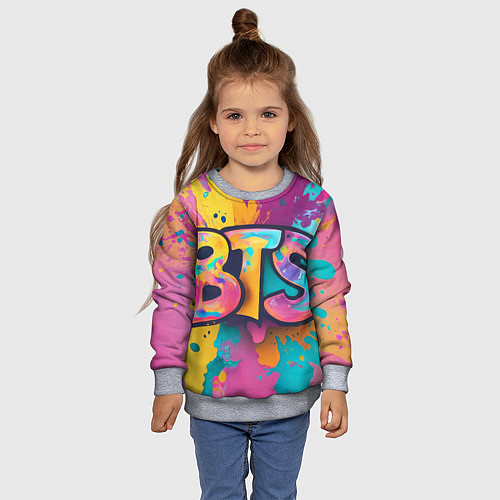 Детский свитшот BTS new / 3D-Меланж – фото 4