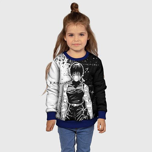 Детский свитшот Маки Зенин из Jujutsu kaisen / 3D-Синий – фото 4
