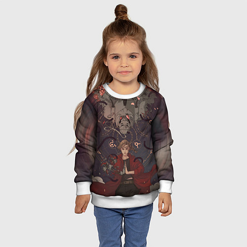 Детский свитшот Стальной алхимик - два брата / 3D-Белый – фото 4