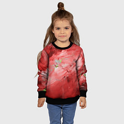 Свитшот детский Красный мрамор, цвет: 3D-черный — фото 2